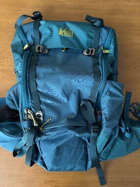 REI Trail 40 L - Womens Blue/Green Teal Camping Hiking Backpack